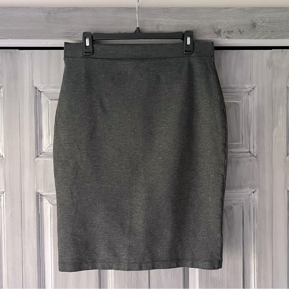 Heather Gray Pencil Skirt - Picture 1 of 6